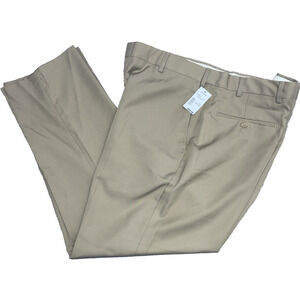 New Jos A Bank Leadbetter Golf Pants Fits 40x29 Tailored Fit Khaki Flat Front